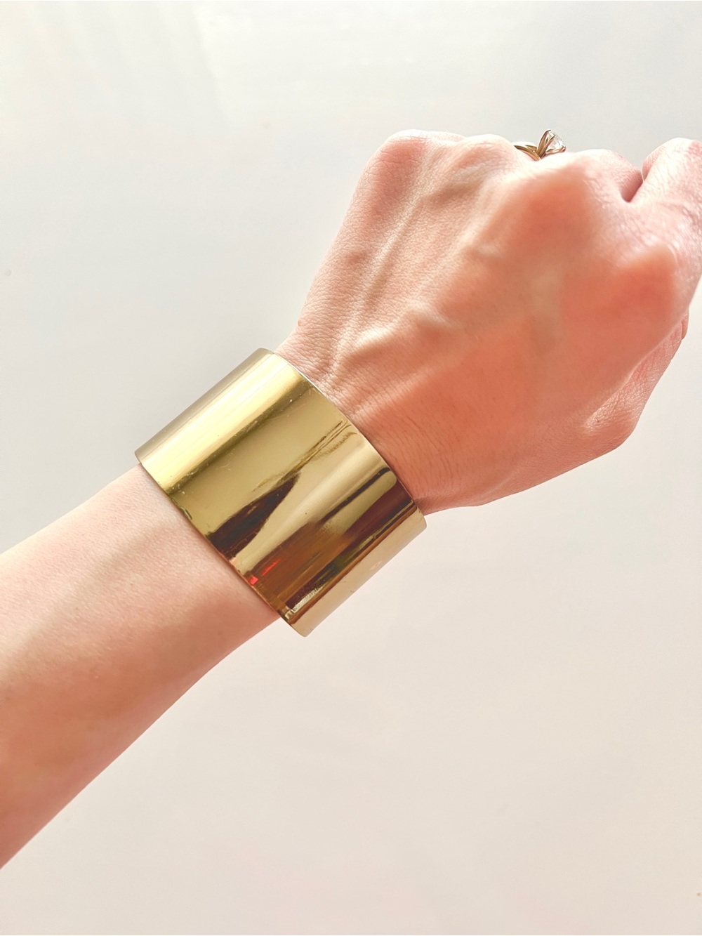 Wide Gold Cuff Bracelet